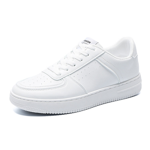New Spring Men's Shoes, Breathable White, Men's Student Korean Style Fashion, Versatile Thick Sole Sports Casual Sneakers for Men