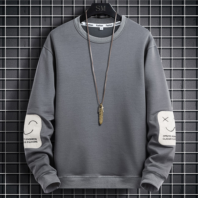 Camiseta de manga larga para hombres 2024 Nuevo estilo coreano camisa de moda de primavera y otoño marca de moda casual suéter de cuello redondo de todo el partido