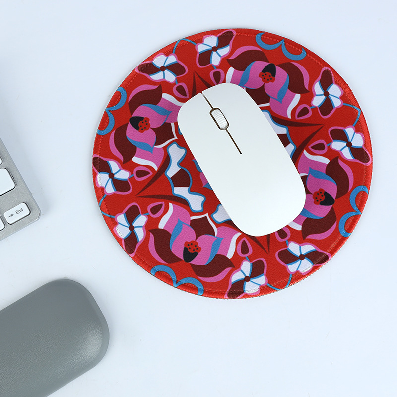 Alfombrilla de ratón de goma con diseño de dibujos animados | Esterilla redonda de escritorio antideslizante con borde reforzado