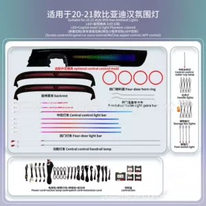 Applicable to car BYD headlamp Han modified special car interior gas headlamp central control instrument lamp