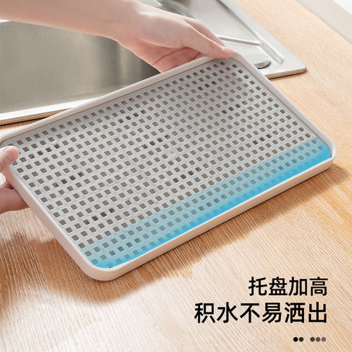 Double-layer drain tray, water cup, tableware drain rack, drain tray, household cup, water cup, teacup, coffee table, tray storage rack