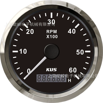 Backlight 9-32V, automobile instrument - silver-edge-black-base-6000rpm