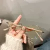 Молочно-кофейный с золотой нитью