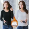 With a round collar, black, white