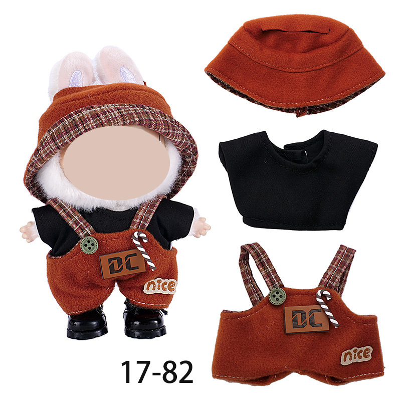 衣類のみ 1、2、3 世代のラブ服ペンダント、座れないベビー服、8 チェック柄オーバーオール セット|undefined