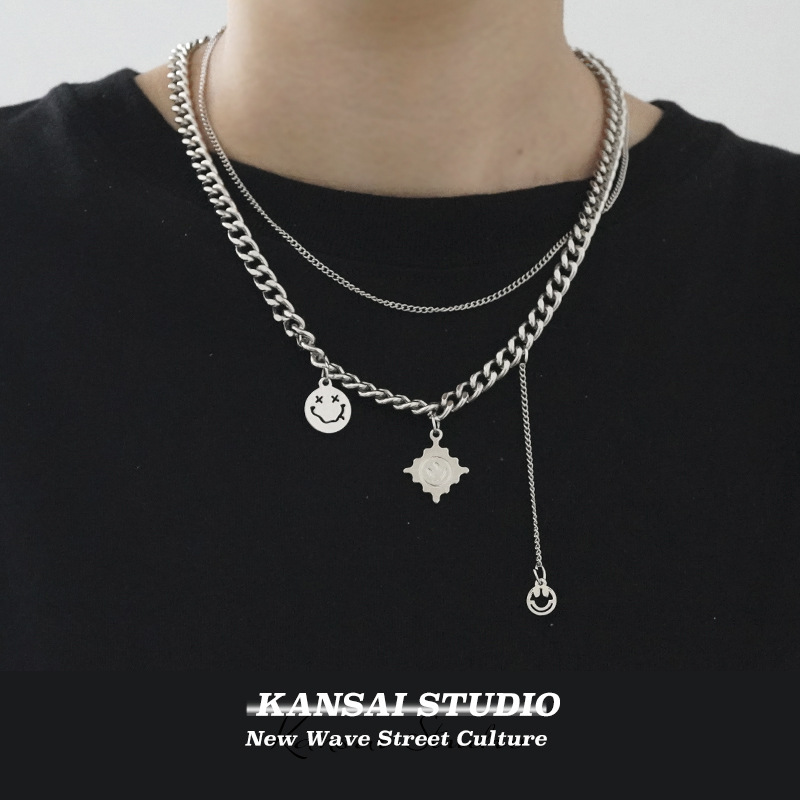 Fashion Heart Shape Titanium Steel Plating Necklace 1 Piece