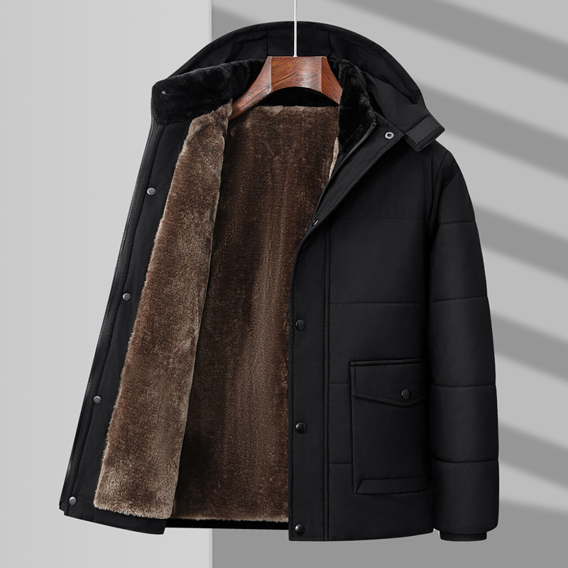 M - 8XL extra tamaño papá más chaqueta de algodón de invierno otoño de mediana edad chaqueta de algodón de hombre casual chaqueta cálida