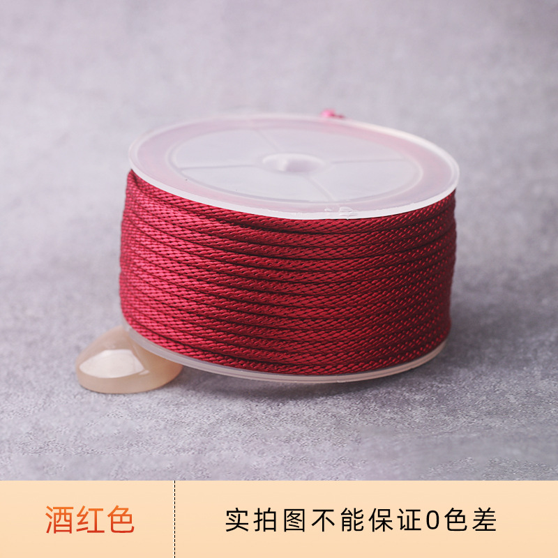 Cordón de maíz de 3mm tejido a mano pulsera collar colgante cordón de joyería grueso oro corda de brazalete resistente al por mayor