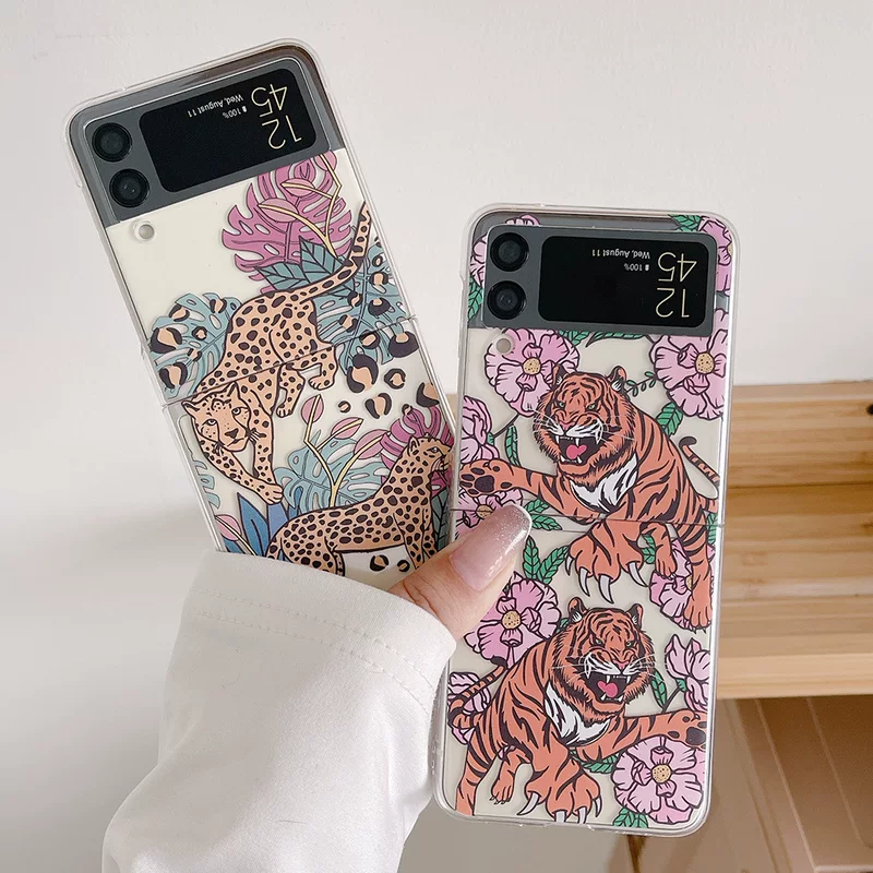 Samsung, совместимый GalaxyZFlip4, чехол для телефона, окрашенный прозрачный GalaxyZFlip3, защитный чехол