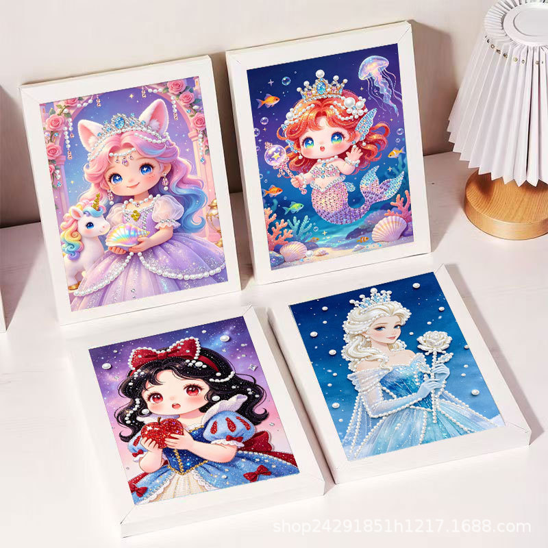 New DIY Pearl Painting Princess Series Self-Adhesive Diamond Painting High-Value Decorative Painting Gift New DIY Pearl Painting Princess Series Self-Adhesive Diamond Painting High-Value Decorative Painting Gift
