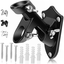 跨境墙壁固定斜插底座旗杆支架双孔45度户外广告批发铝合金旗杆