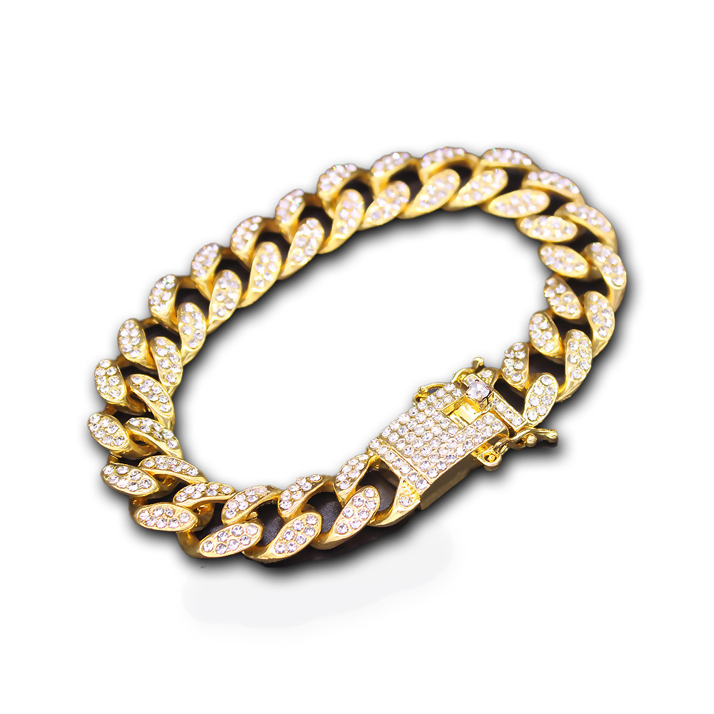 Bracciale uomo cuban link in acciaio inossidabile impermeabile_voghion.com