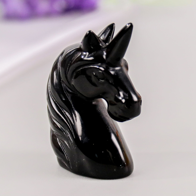 2.5inch ユニコーンヘッド工場直販翡翠彫刻装飾品卒業記念品|undefined