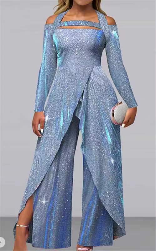 Tuta donna elegante con paillettes stile sexy da cerimonia_voghion.com