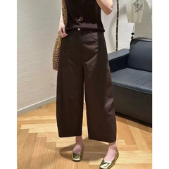 深圳2025新款南油女装欧货时尚高腰显瘦百搭宽松九分西装阔腿裤女