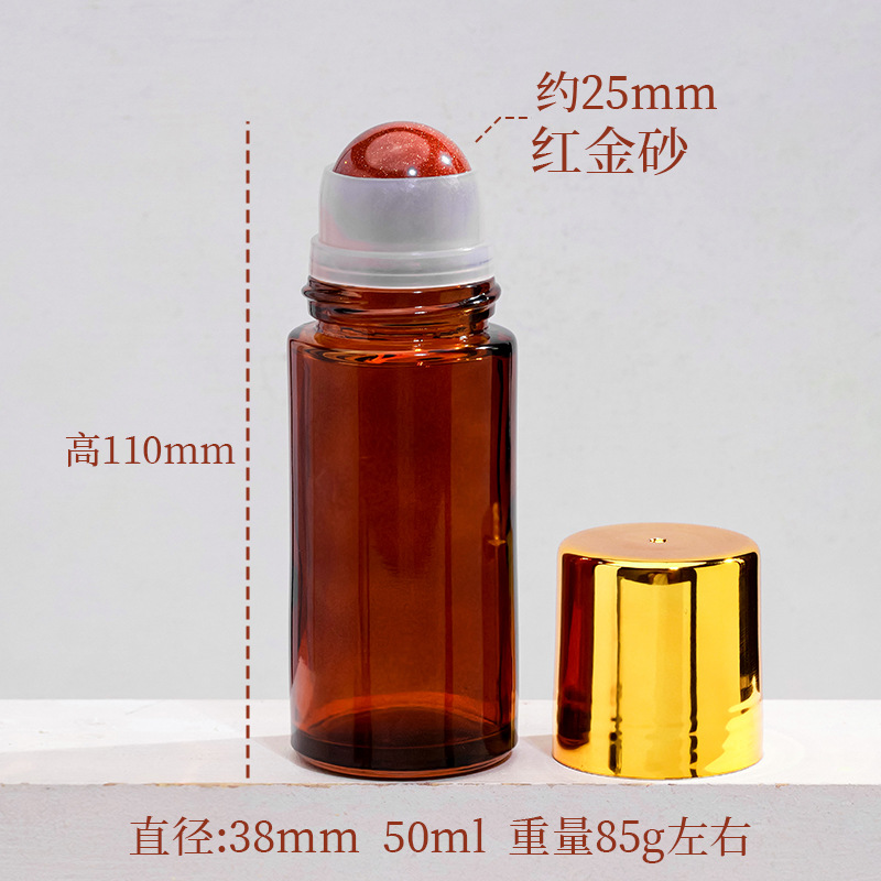 Frasco Roll-On de Cristal Natural y Vidrio para Aceites Esenciales