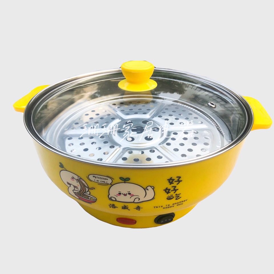 卷饼加热锅配蒸片篦子一体多功能蒸煮锅卷饼食材加热锅电煮锅蒸锅