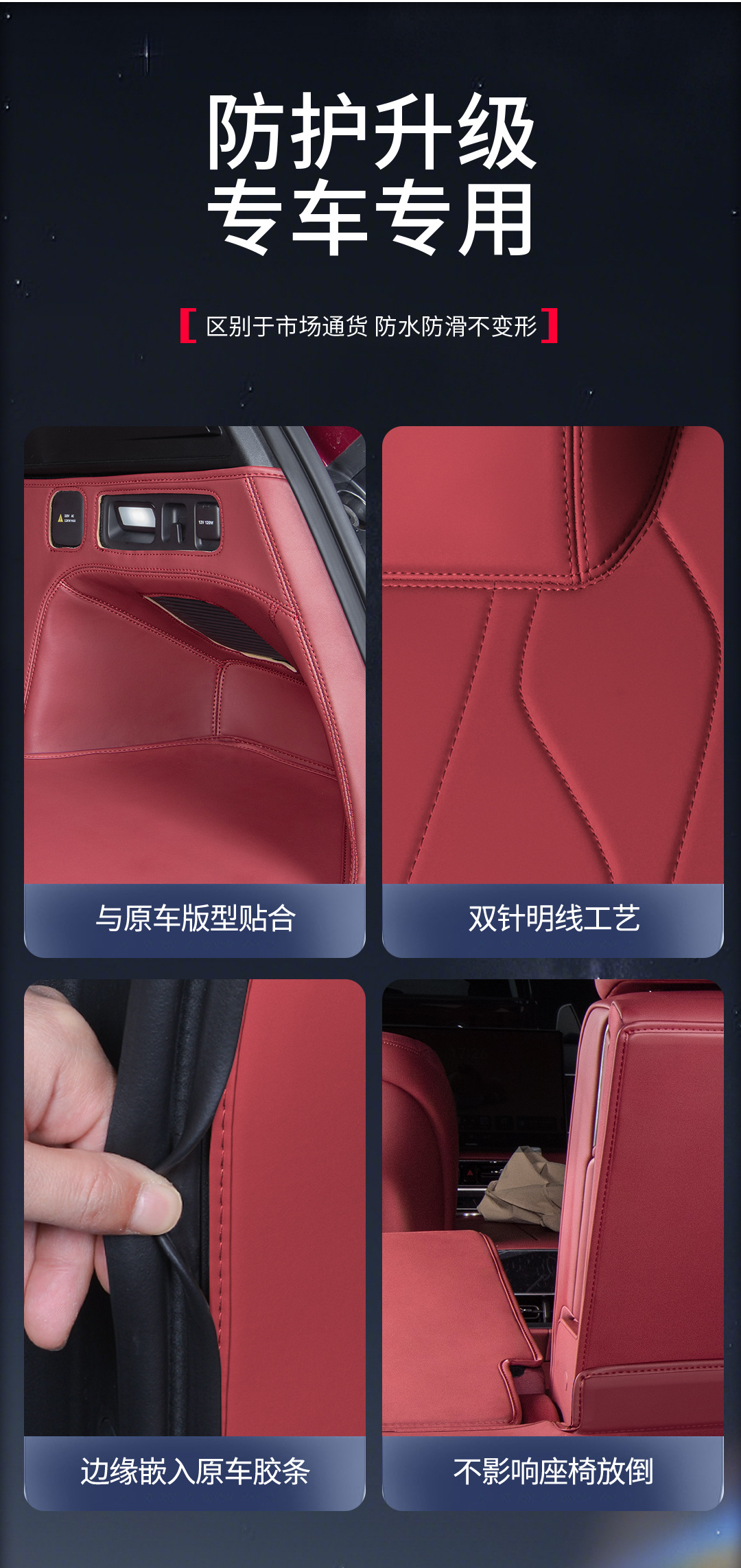 Suitable for the Aito M7 Model, Waterproof and Dustproof Trunk Mat, Environmentally Friendly Trunk Mat for Aito M7