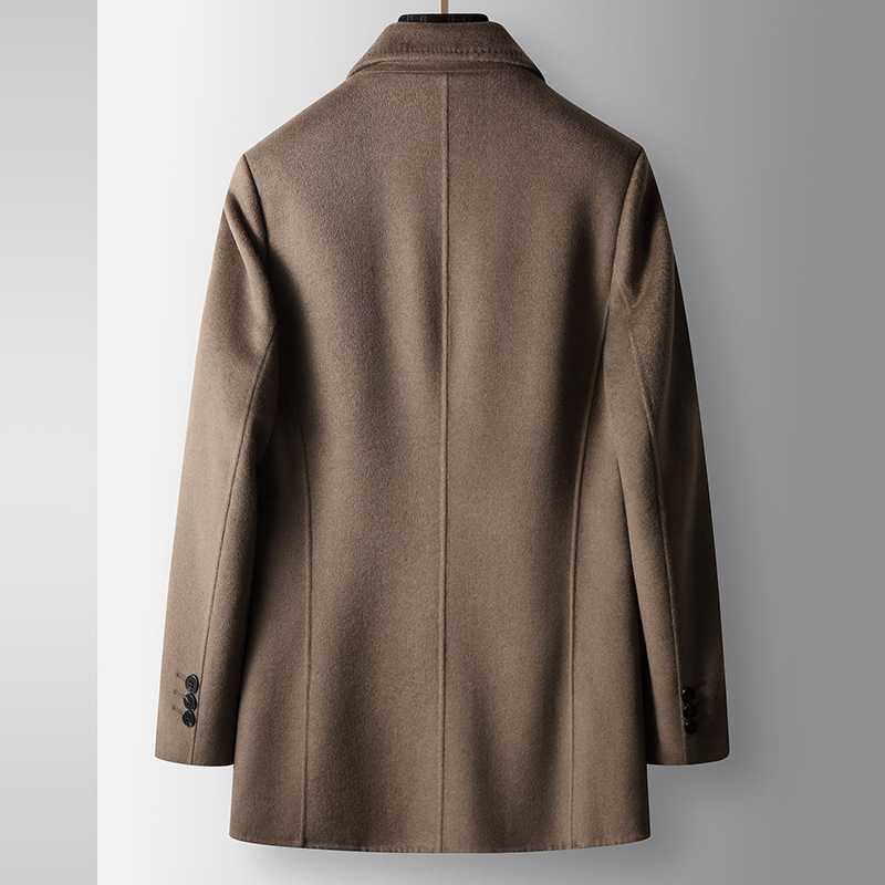 Herrenbekleidung Herbst und Winter Anzugkragen abnehmbare Seidenbaumwollweste Jugendgeschäft doppelseitige Woll-Freizeitjacke_voghion.com