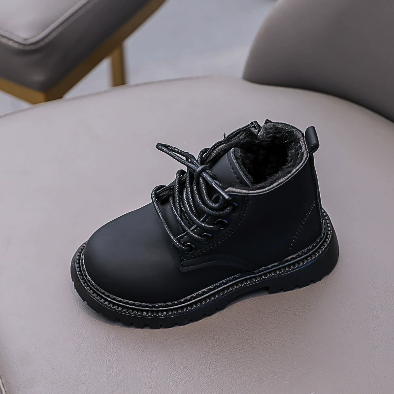 Martens, winter children's shoes, fleece keep warm low boots for boys