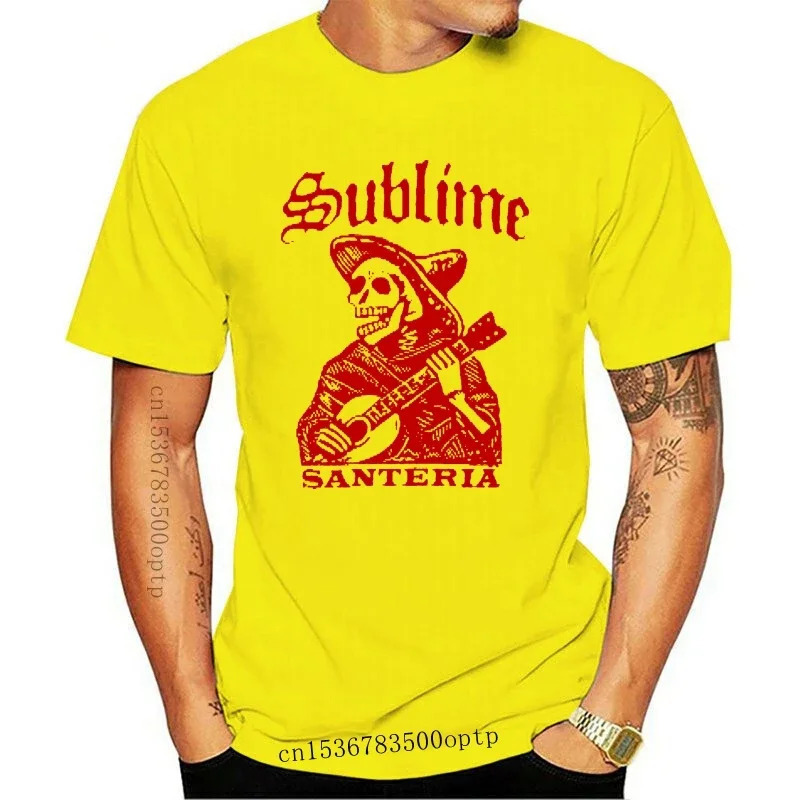 New Sublime Santeria Skeleton Rock Band Men‘S B&W t Shirt New Sublime Santeria Skeleton Rock Band Men‘S B&W t Shirt