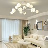 Lights for living room, cream modern Scandinavian lamp, 2023 collection, orchid