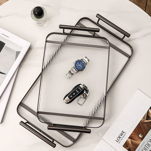New Nordic style household acrylic tray creative plate high-end fashion tea tray dessert tray wholesale