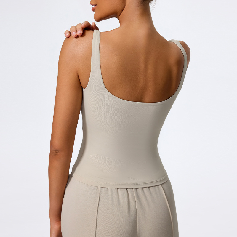 Xijia Europa y los Estados Unidos chalecos de yoga ajustados de secado rápido ropa de fitness exterior con ropa interior deportiva de espalda hermosa 307 image 4