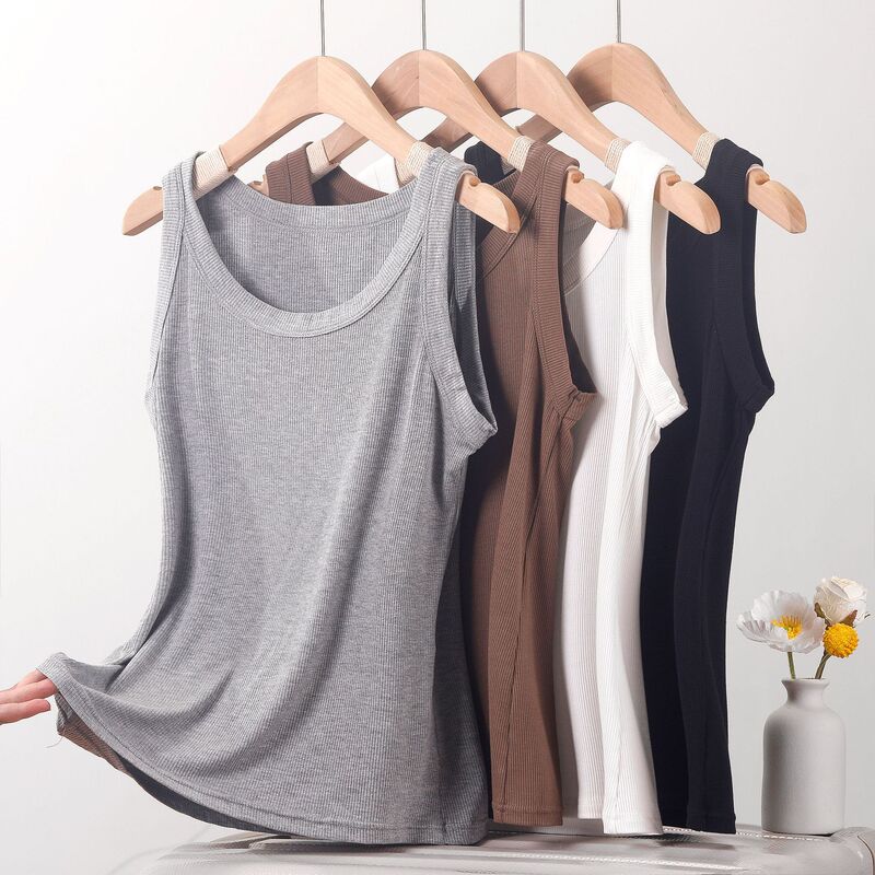 A generation of trembles live explosions large size women's modal vest fat mm loose plus fat inside base shirt