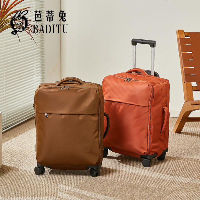 新款20寸登机牛津布拉杆行李箱女超轻万向轮尼龙布箱大容量旅行箱