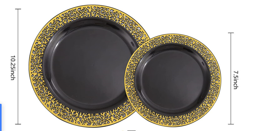 黑色金边镂空盘1648131342561