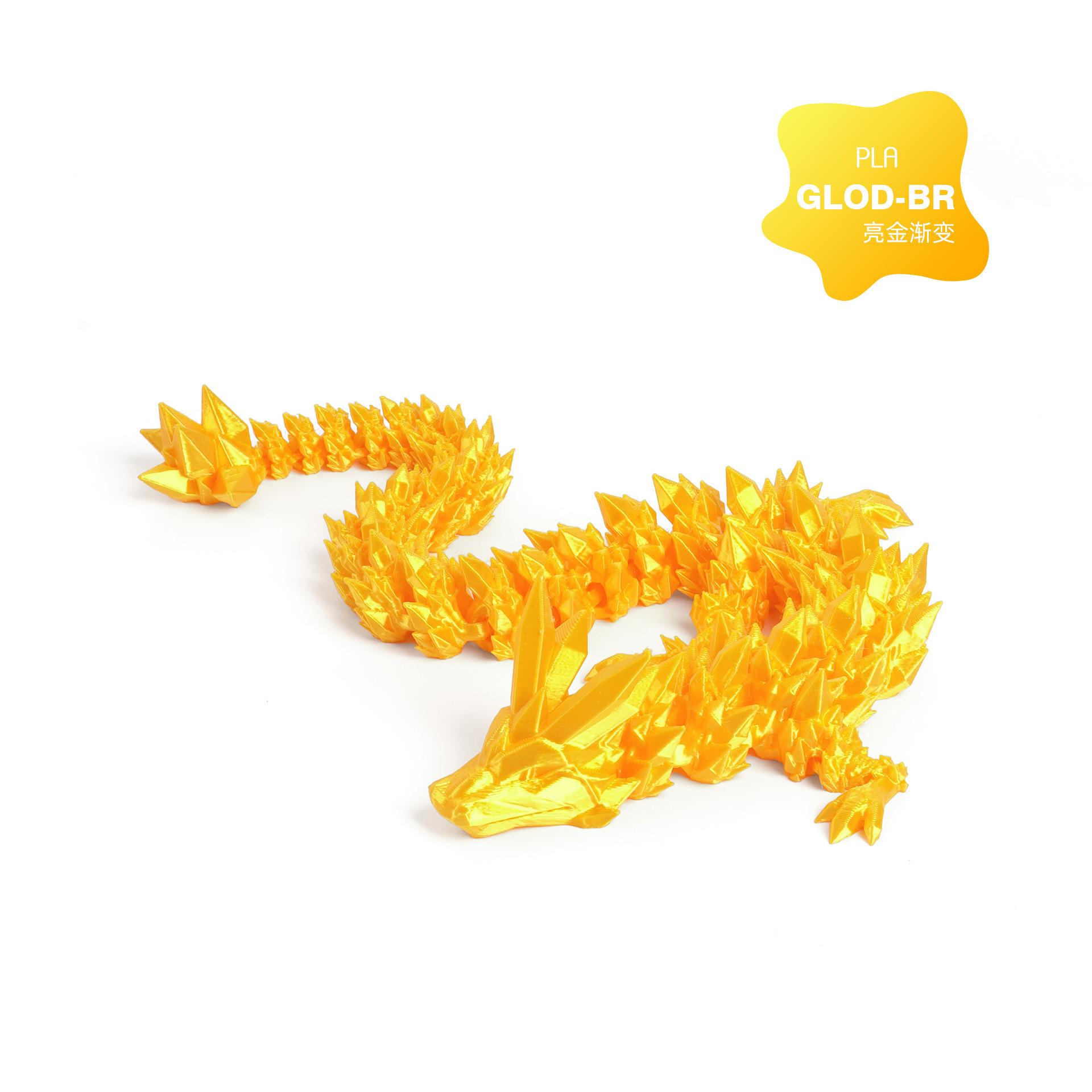 Impresión 3D de cristal dragón ornamentos hechos a mano actividades articulares juguetes de dragón artesanías China dragón huevo al por mayor transfronterizo