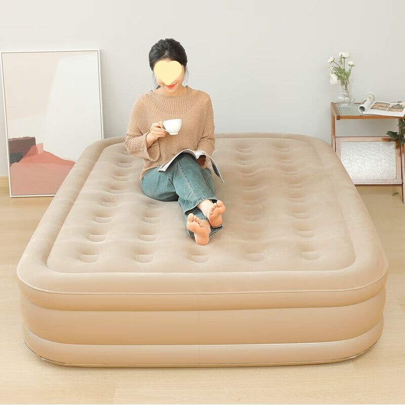 D5T Inflatable Mattress Outdoor Portable Camping Ground Mat Home Folding Air Bed Self-Inflating Thickened Double