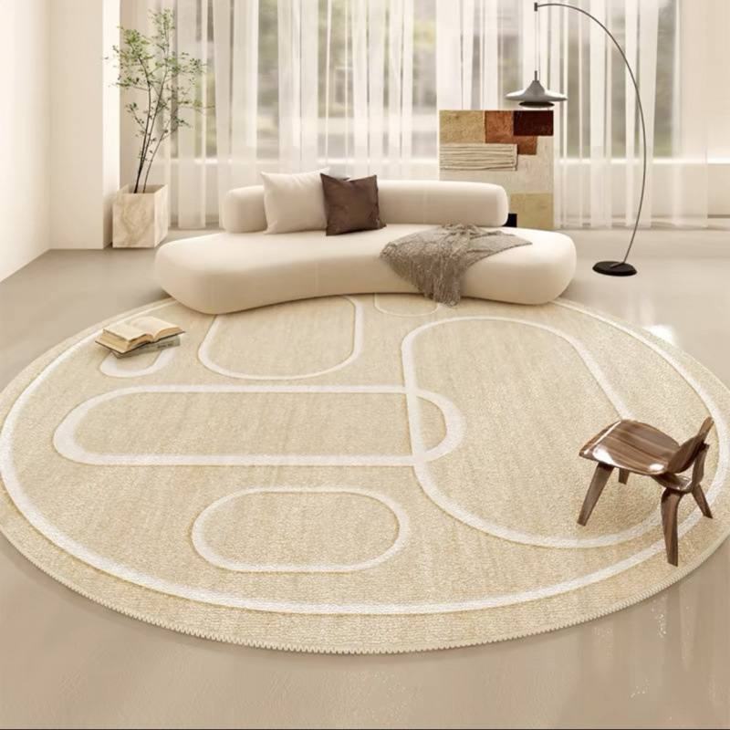 Modern and minimalistic round carpet
