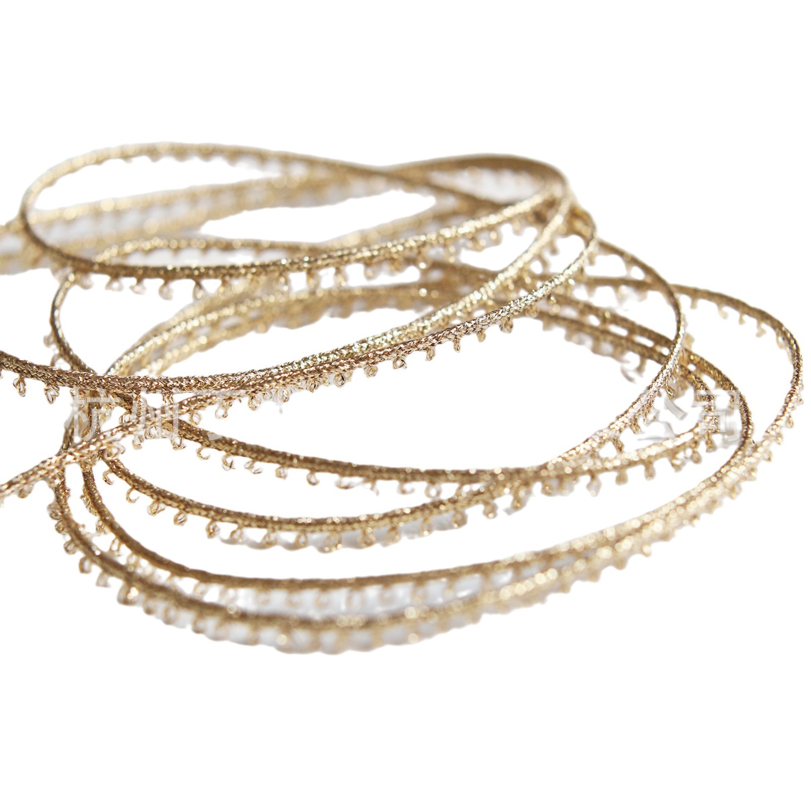 4mm importación de oro correa de ropa de bebé Lolita vestido pequeño viento cheongsam bordado de ropa de alta calidad accesorios de encaje