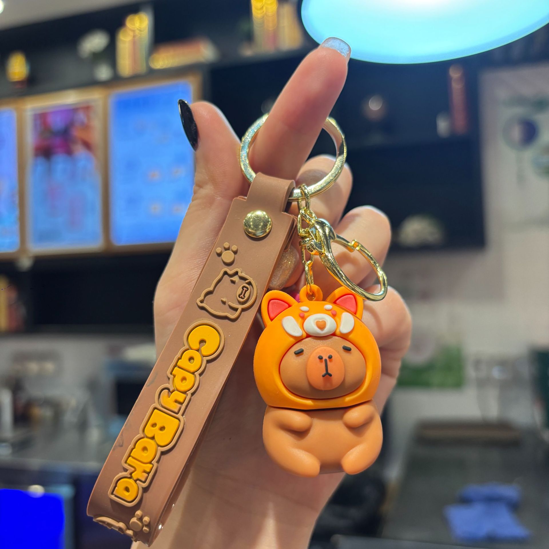 Neu Capybara PVC Plüsch Nette Student Rucksack Anhänger Auto Keychain Exquisite_voghion.com