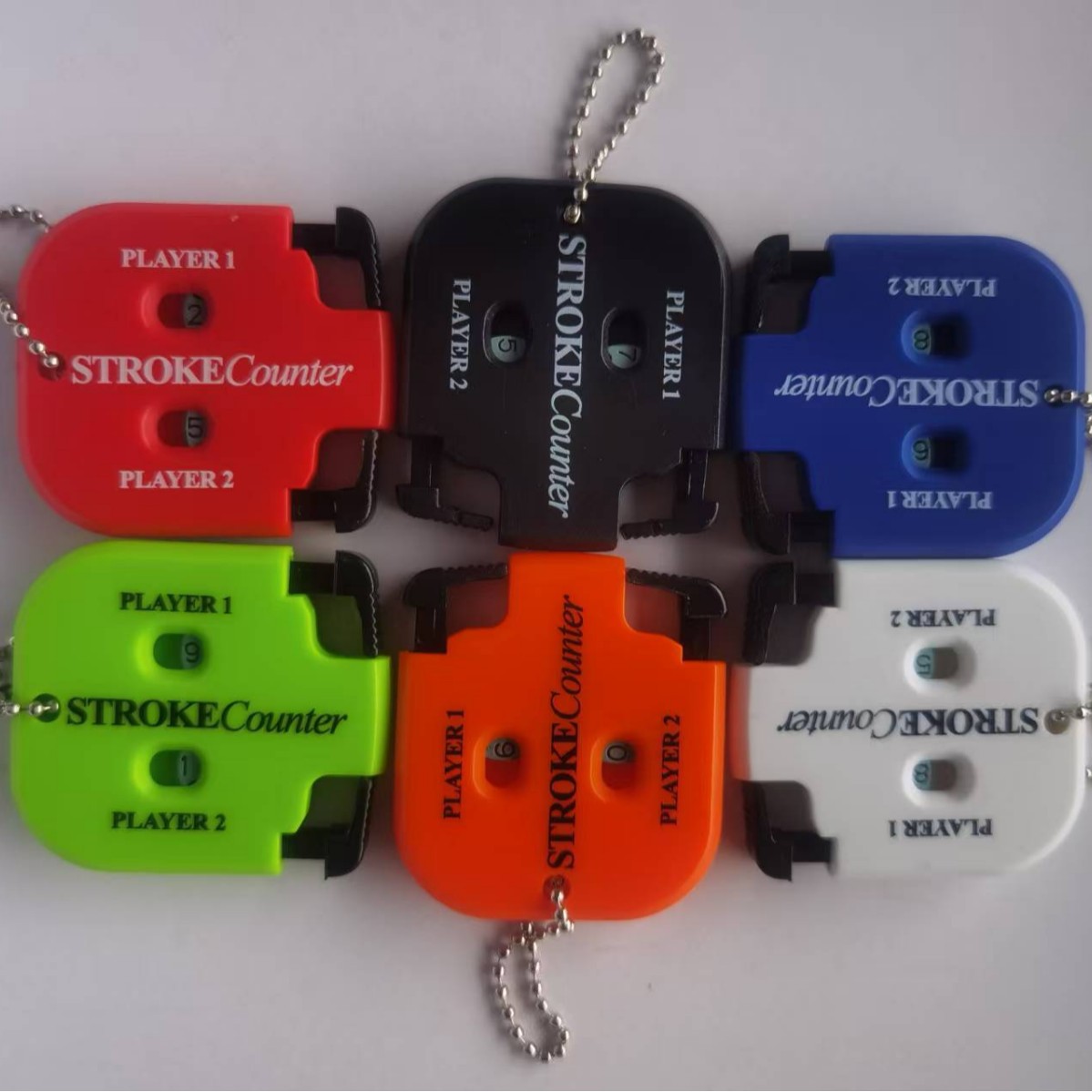 高尔夫方形计分器 两轮计分器 记分器 迷你简易双人计数器