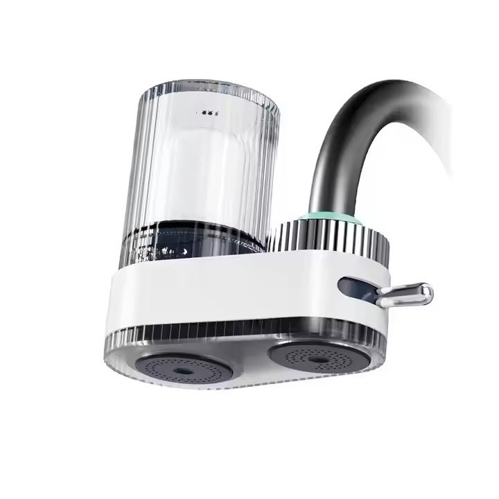 Purificador de agua de grifo Filtro de agua doméstico de cocina Grifo a prueba de salpicaduras Purificador de agua de doble salida Filtro reemplazable