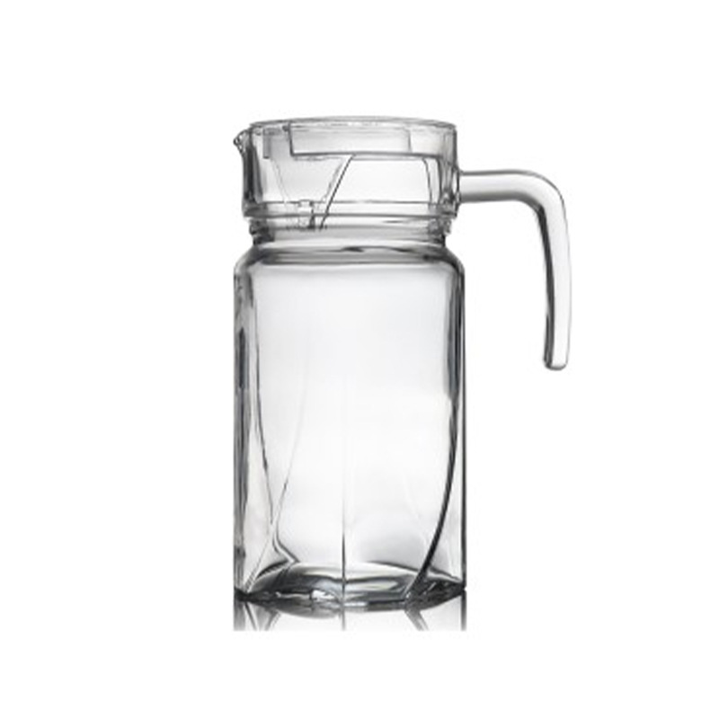 Olla de pico de pato resistente al calor Nórdico a rayas de vidrio Tetera hervidor de agua fría jugo de bebida olla de cerveza olla de vino