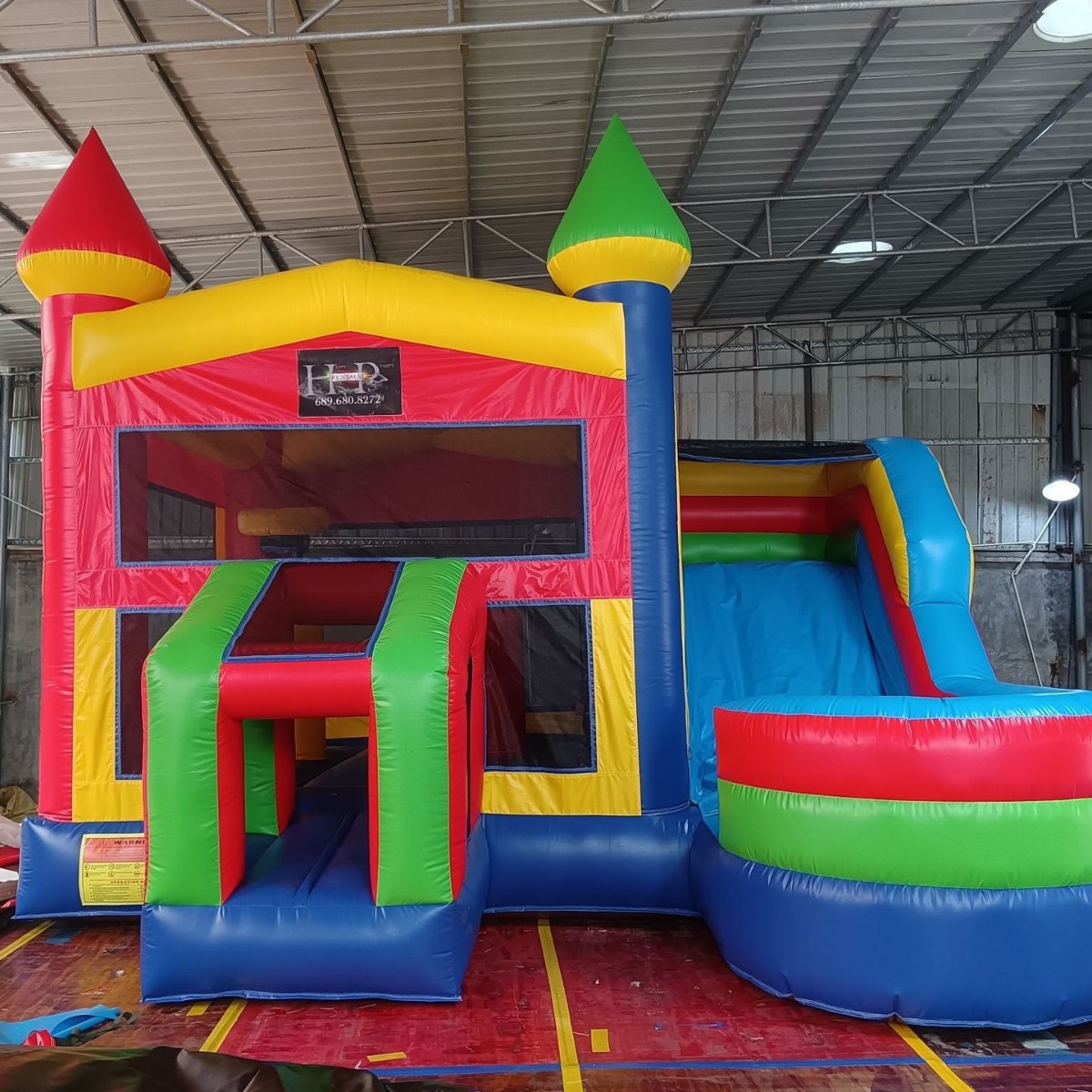 Trampoline Castle for Children, Indoor and Outdoor Playground, Trampoline Slide, Inflatable Trampoline Castle