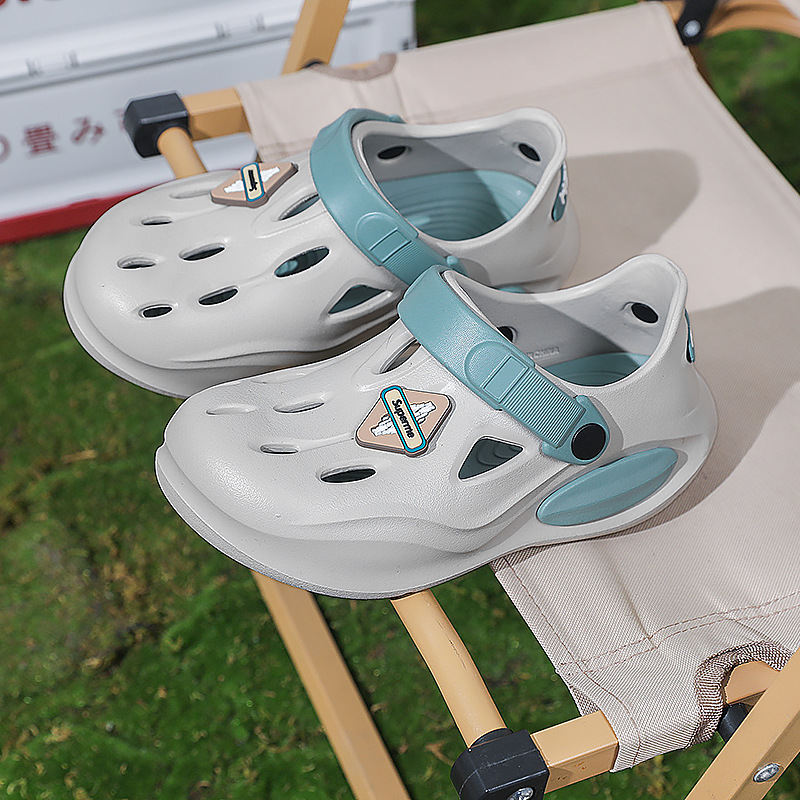 Zapatos con agujeros para niños, niños de verano, niños de interior, niñas, bebés, muebles para el hogar, suela suave antideslizante, nuevas sandalias y zapatillas de playa