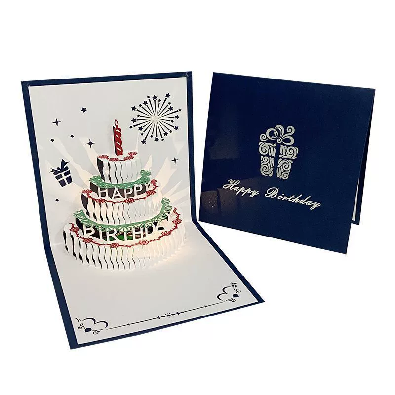 Three dimensional music lightweight automatic postcard, cards, 3D