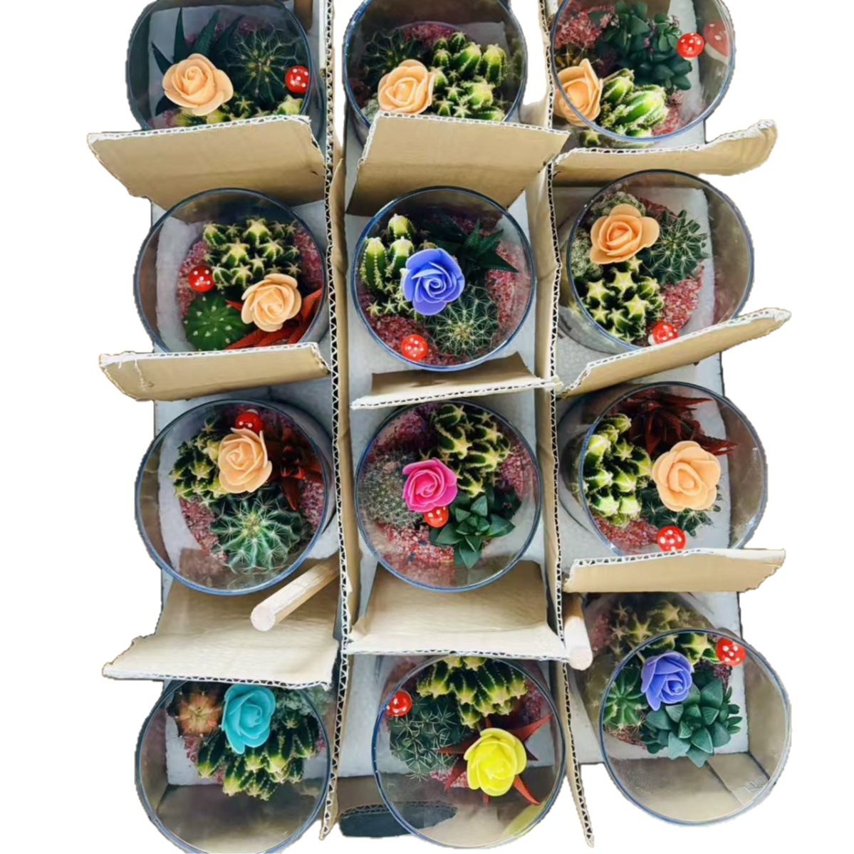 Cactus combinación de vidrio cerámico base de guangzhou venta directa factura boleto especial soporte de cotización de tres partes fábrica directa
