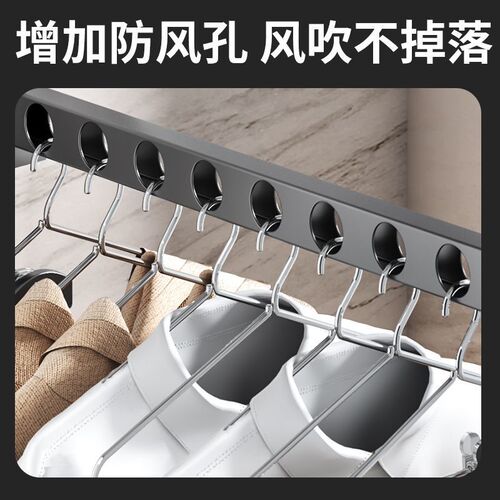 Dormitory folding clothes drying rack balcony wall-mounted bathroom punch-free drying household bathroom wall invisible artifact