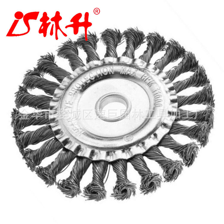 125mm 不锈钢电线轮大麻刷割草机头修剪器银色