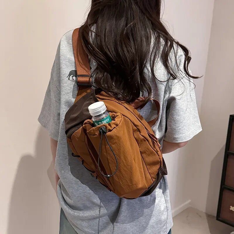 Outdoor Style Nylon Crossbody Bag for Women 2026 New Model Chest Bag Large Capacity Multifunctional Sports Shoulder Bag Wholesale