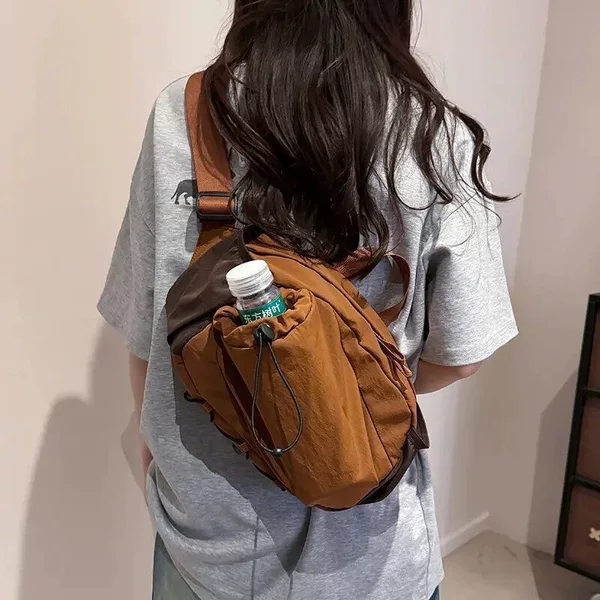 Outdoor Style Nylon Crossbody Bag for Women 2026 New Model Chest Bag Large Capacity Multifunctional Sports Shoulder Bag Wholesale