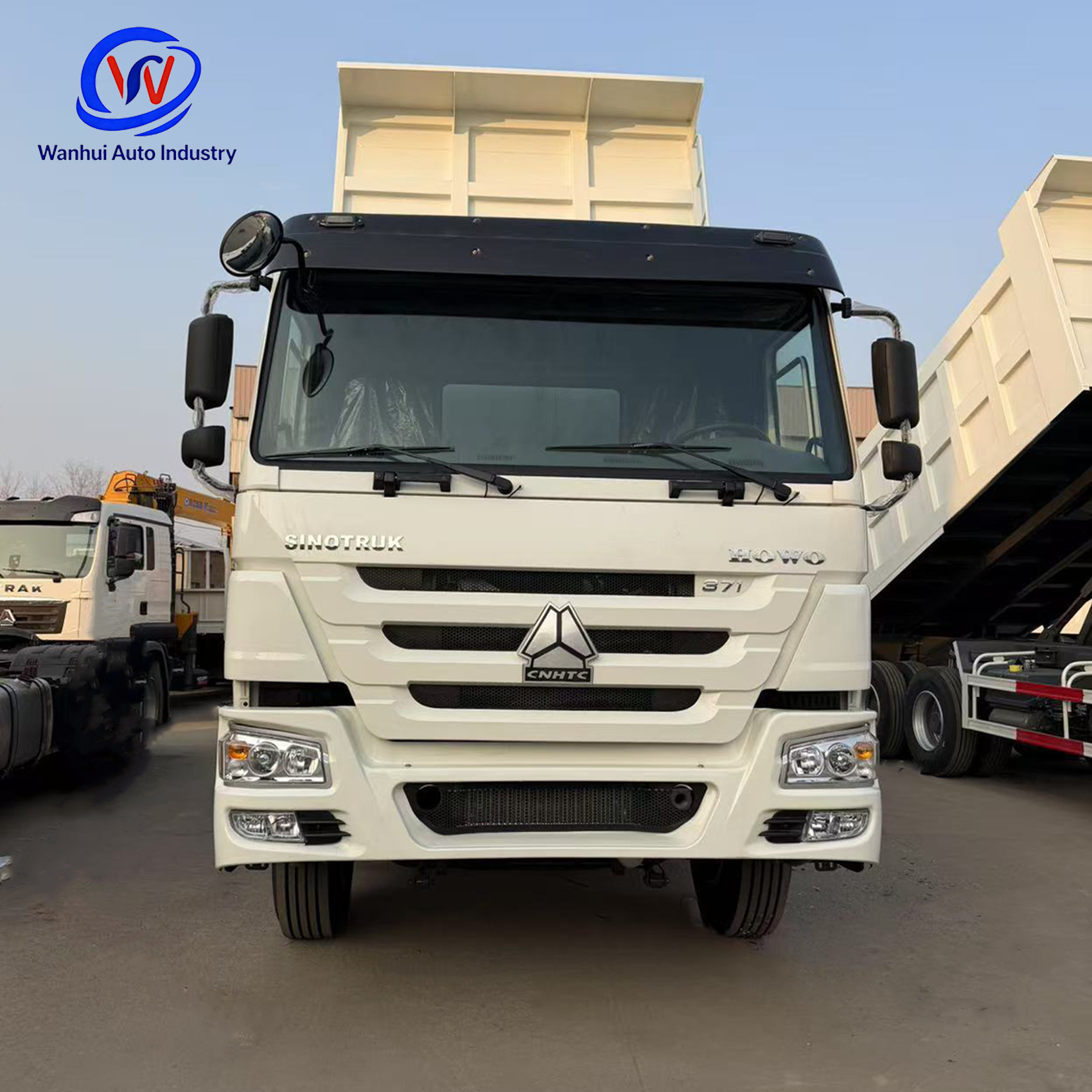 Cross-Border Type Howo 371Hp Lifting Dump Truck, 10-Wheel Hydraulic Tipper Truck, Special Vehicle for Engineering Earthmoving Transport