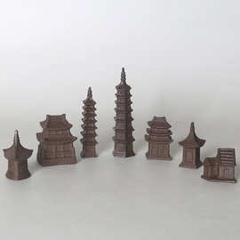 创意紫砂茶宠摆件手工小花宠装饰品家居办公摆件和尚禅意鱼缸造景