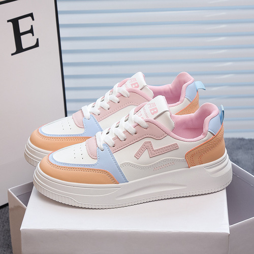 Trendy and fashionable white shoes, campus style, versatile shoes, women's autumn and winter shoes, new high-value casual sneakers